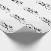 Cool Cafe Racer Motorcycle Tekening Cadeaupapier (Hoek)
