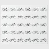 Cool Cafe Racer Motorcycle Tekening Cadeaupapier (Vlak)