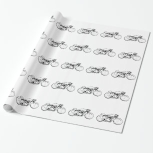 Cool Cafe Racer Motorcycle Tekening Cadeaupapier