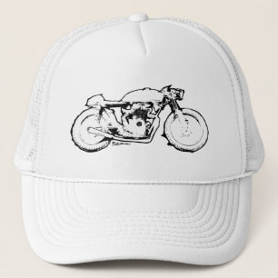Cool Cafe Racer Motorcycle Tekening Trucker Pet