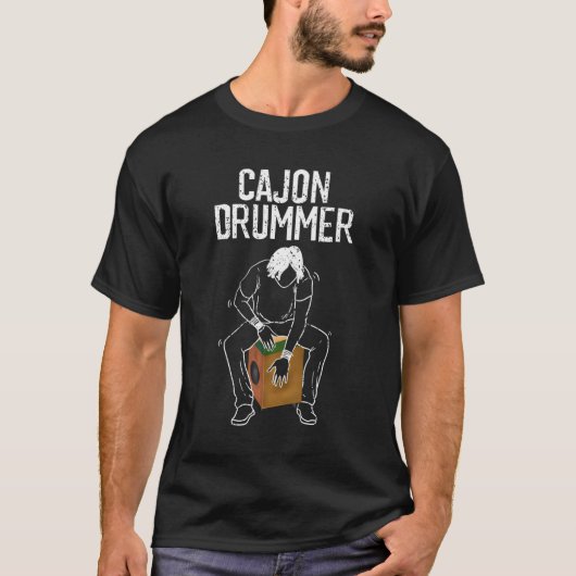 Cool Cajon Drummer Grappige Muziek Fan Lover Drum  T-shirt (Voorkant)
