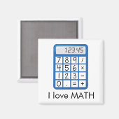 Cool Calculator Ik hou van Wiskunde Magneet (Voorkant / Achterkant)
