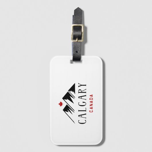Cool Calgary Canada Mountains esdoornblad Bagagelabel (Voorkant (verticaal))