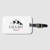 Cool Calgary Canada Mountains esdoornblad Bagagelabel (Voorkant (horizontaal))