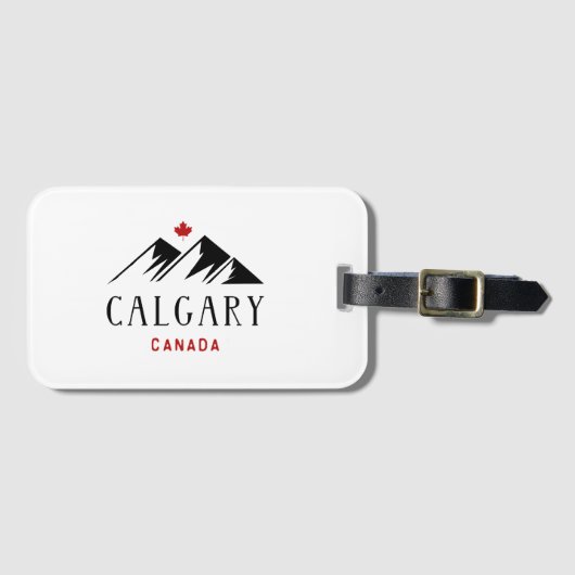 Cool Calgary Canada Mountains esdoornblad Bagagelabel (Voorkant (horizontaal))