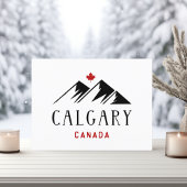 Cool Calgary Canada Mountains esdoornblad Briefkaart