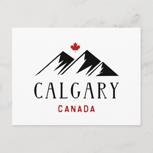 Cool Calgary Canada Mountains esdoornblad Briefkaart (Voorkant)