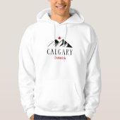 Cool Calgary Canada Mountains esdoornblad Hoodie (Voorkant)