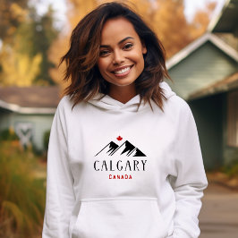 Cool Calgary Canada Mountains esdoornblad Hoodie