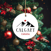 Cool Calgary Canada Mountains esdoornblad Keramisch Ornament
