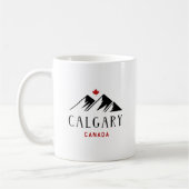 Cool Calgary Canada Mountains esdoornblad Koffiemok (Links)