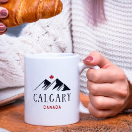 Cool Calgary Canada Mountains esdoornblad Koffiemok