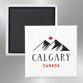 Cool Calgary Canada Mountains esdoornblad Magneet
