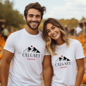 Cool Calgary Canada Mountains esdoornblad T-shirt