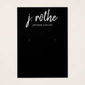 Cool Calligraphy Font Black Earning Display Visitekaartje (Voorkant)