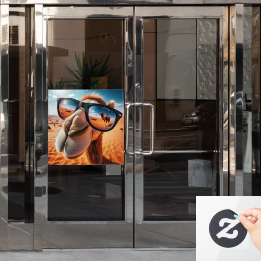 Cool Camel Window Cling Raamsticker (Kantoordeur)
