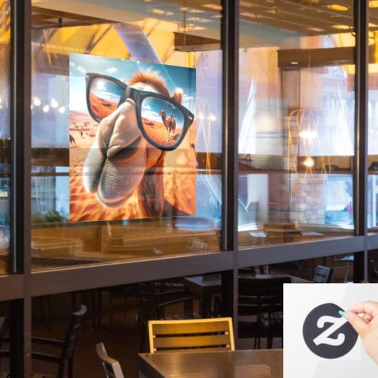 Cool Camel Window Cling Raamsticker (Restaurant Raam)