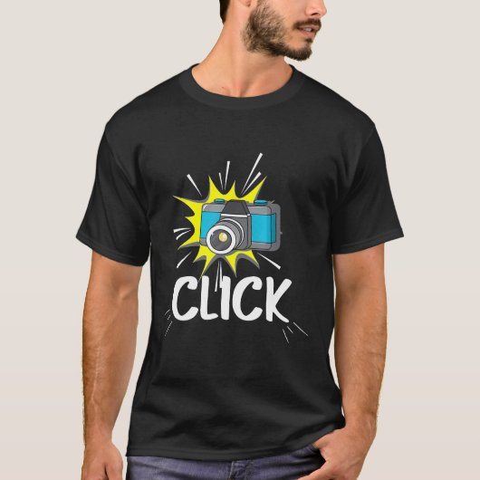 Cool Camera Trigger Caption Klik Camera Lovers GI T-shirt (Voorkant)