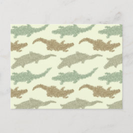 Cool Camo Alligators - naadloos patroon. Briefkaar Briefkaart