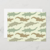Cool Camo Alligators - naadloos patroon. Briefkaar Briefkaart (Voorkant / Achterkant)