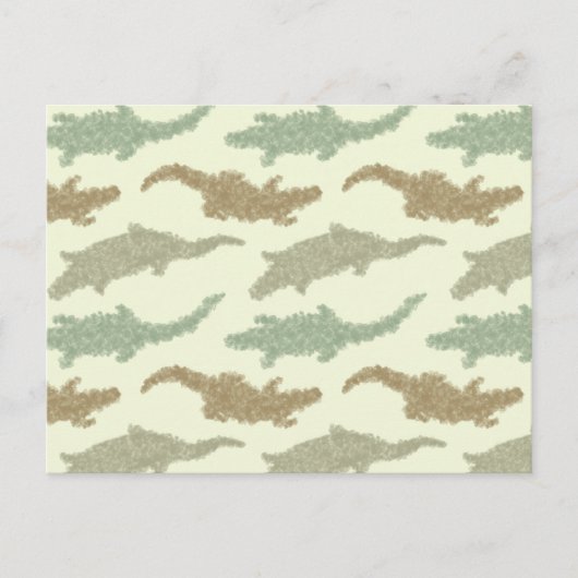 Cool Camo Alligators - naadloos patroon. Briefkaar Briefkaart (Voorkant)