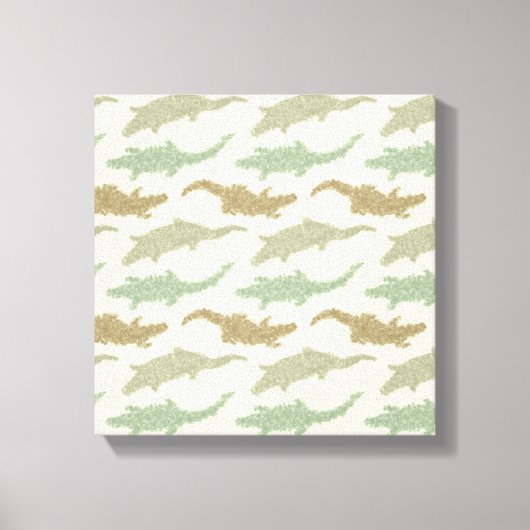 Cool Camo Alligators - naadloos patroon. Canvas Afdruk (Voorkant)