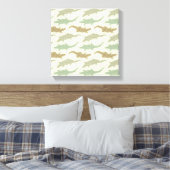 Cool Camo Alligators - naadloos patroon. Canvas Afdruk (Insitu (Slaapkamer))