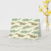 Cool Camo Alligators - naadloos patroon. Kaart (Gele Bloem)