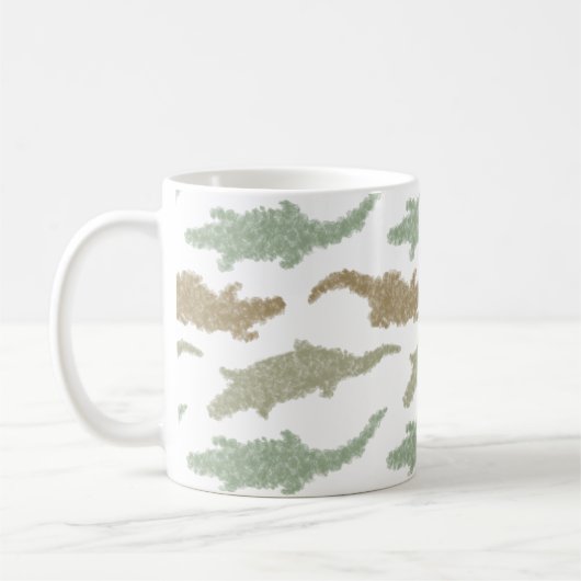 Cool Camo Alligators - naadloos patroon. Koffiemok (Links)