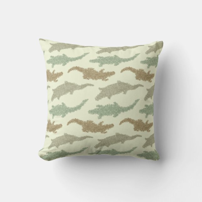 Cool Camo Alligators - naadloos patroon. Kussen (Voorkant)