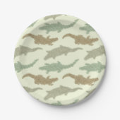 Cool Camo Alligators - naadloos patroon. Papieren Bordje (Voorkant)