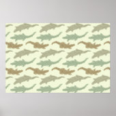 Cool Camo Alligators - naadloos patroon. Poster (Voorkant)