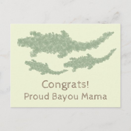 Cool Camo Alligators - transparant. Briefkaart (Voorkant)