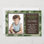 Cool Camo Party Invitation Kaart (Voorkant)
