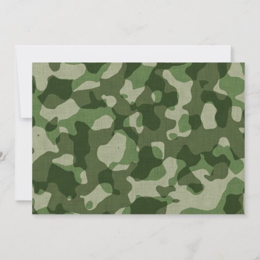 Cool Camo Party Invitation Kaart (Achterkant)