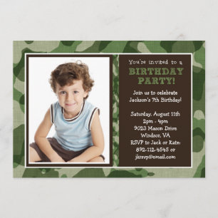 Cool Camo Party Invitation Kaart