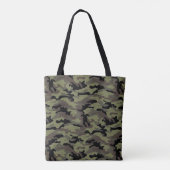 Cool Camo patroon Green Camouflage Hunter Tote Bag (Achterkant)