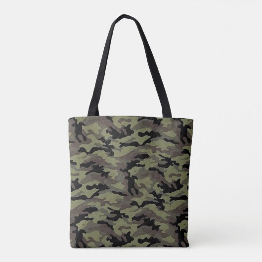Cool Camo patroon Green Camouflage Hunter Tote Bag (Achterkant)