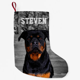 Cool Camo Rottweiler Dog Animal Rugged Name Kleine Kerstsok