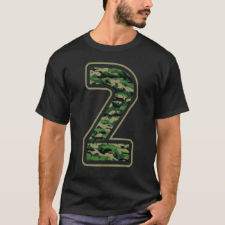 Cool Camouflage 2e verjaardag cadeau Schattige 2 j T-shirt