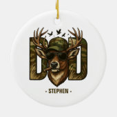 Cool Camouflage Dad – Herten met zonnebril Keramisch Ornament (Achterkant)