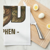 Cool Camouflage Dad – Herten met zonnebril Theedoek (Quarter Fold)