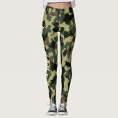 Cool Camouflage ROTC Militair Ontwerp Afstuderen Leggings (Voorkant)