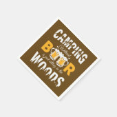 Cool camping bierliefhebbers feest servet (Hoek)