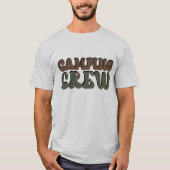 Cool camping crew woordkunst t-shirt (Voorkant)
