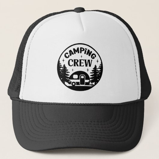 Cool Camping crew word art  Trucker Pet (Voorkant)