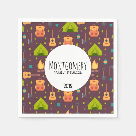Cool Camping Design Familiereünie Servet (Voorkant)
