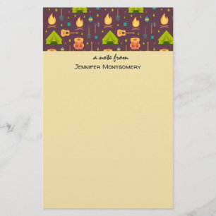 Cool Camping Design Outdoorsy Patroon Briefpapier