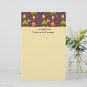 Cool Camping Design Outdoorsy Patroon Briefpapier (Staand voorkant)