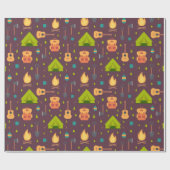 Cool Camping Design Outdoorsy Patroon Cadeaupapier (Vlak)
